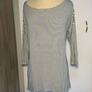 CREMIEUX 3/4 Sleeve Black and White Striped